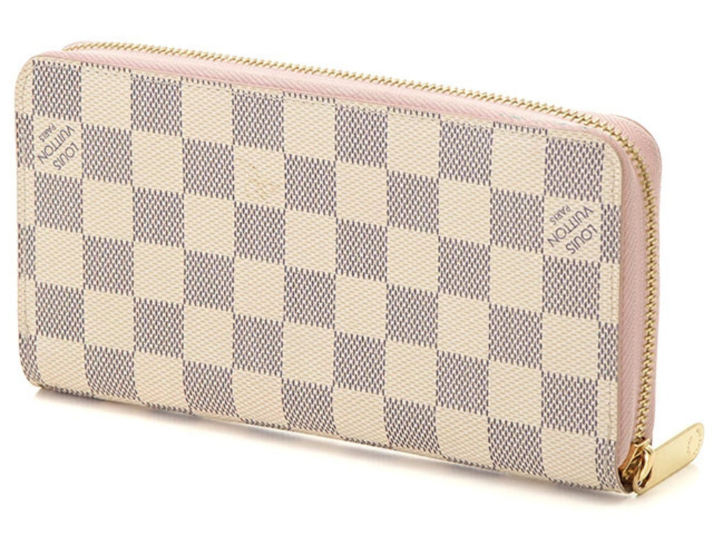 Louis Vuitton Wallet Zippy Pink White Ballerine Azur Rose Damier Pink White